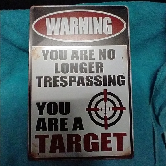 Warning Sign - Red White and Black - Picture 1 of 2